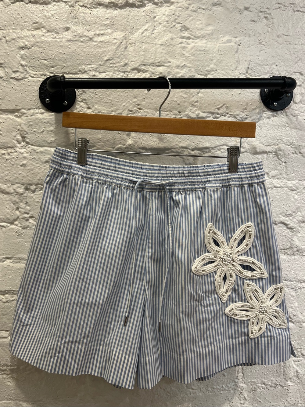 Sandro striped blue/white shorts